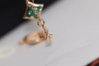 ??Loco?¡¥STAR AND SUN 4 MOTIF PINK GOLD MALACHITE BRACELET