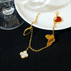 ??Loco?¡¥LUCKY SPRING 5 MOTIF GOLD BRACELET