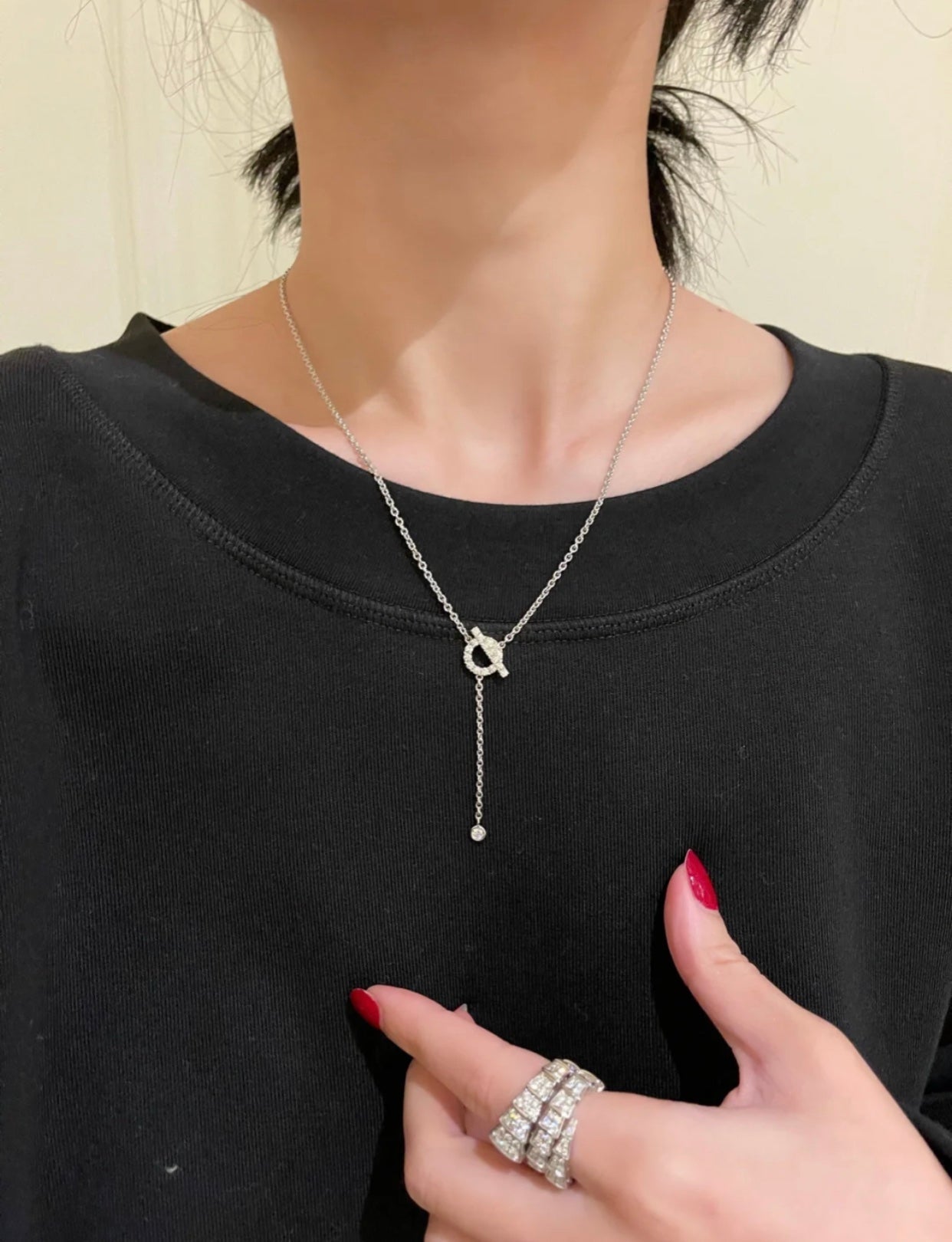 ??Loco?¡¥FINESSE SILVER DIAMOND NECKLACE
