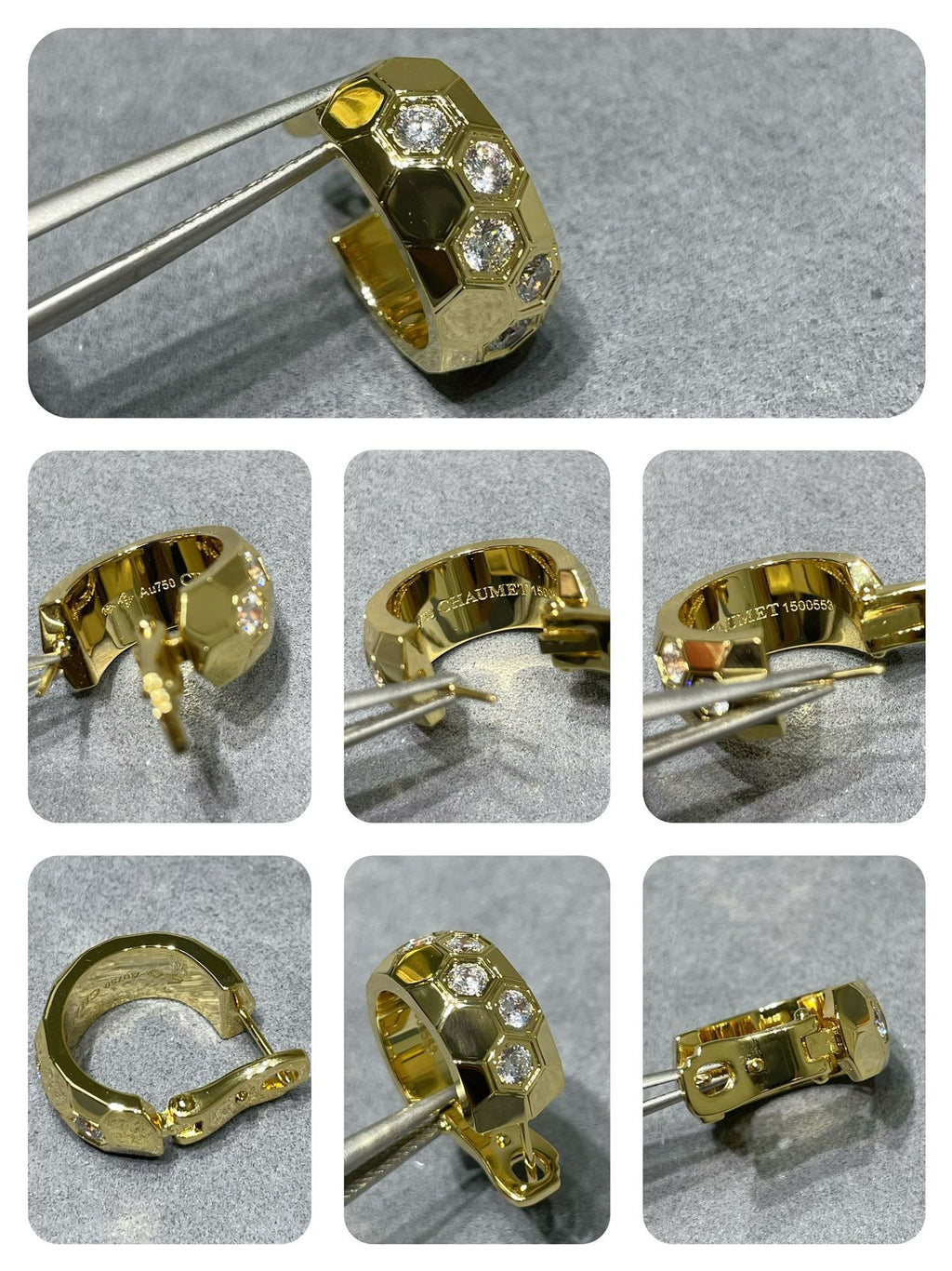 ??Loco?¡¥BEE LOVE DIAMOND HOOP EARRINGS