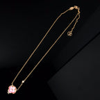 ??Loco?¡¥COLOR BLOSSOM PINK MOP SUN GOLD NECKLACE