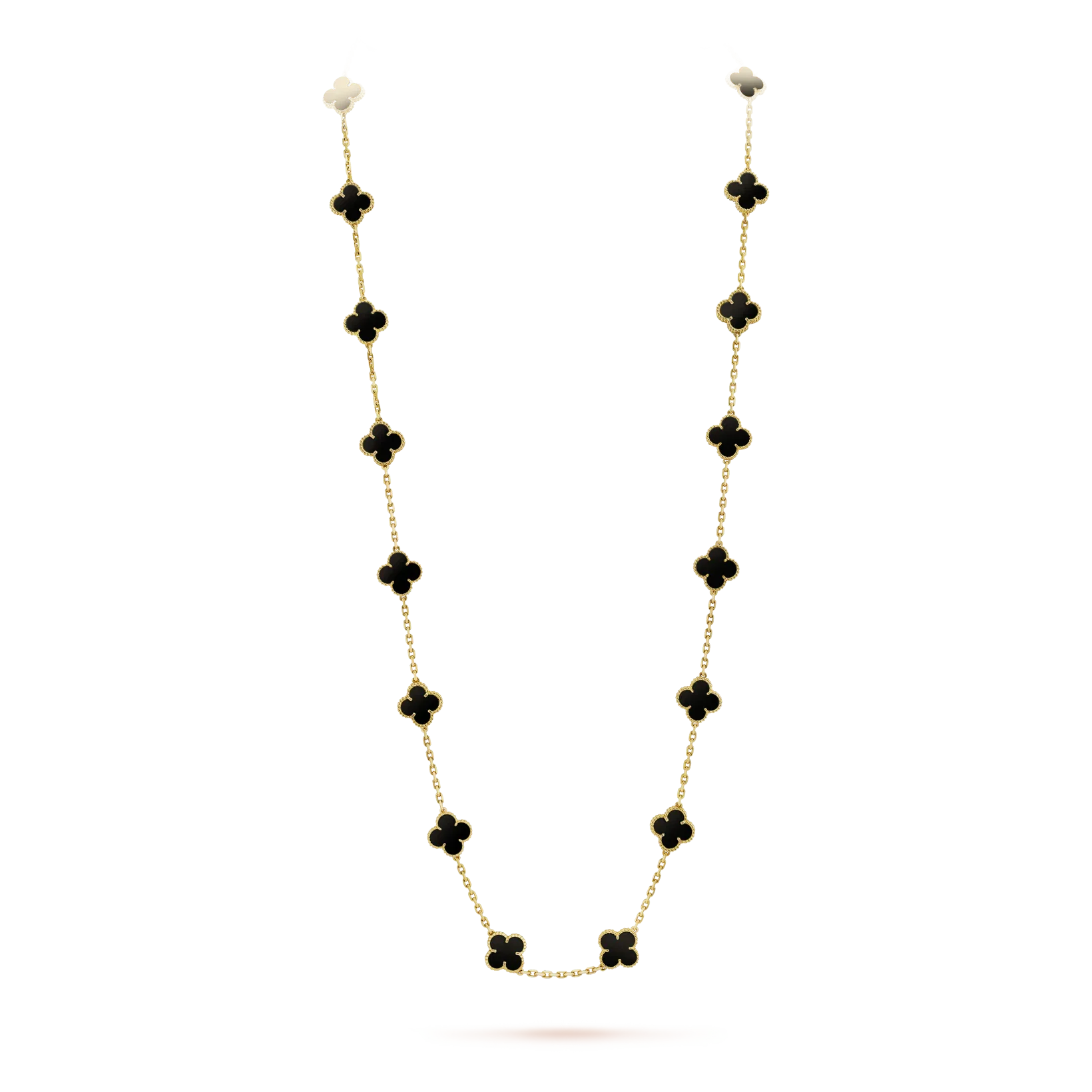 ??Loco?¡¥CLOVER 20 MOTIFS ONYX NECKLACE