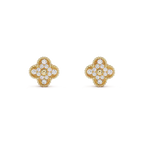 ??Loco?¡¥CLOVER MEDIUM 1 MOTIFS FUll DIAMOND EARRINGS