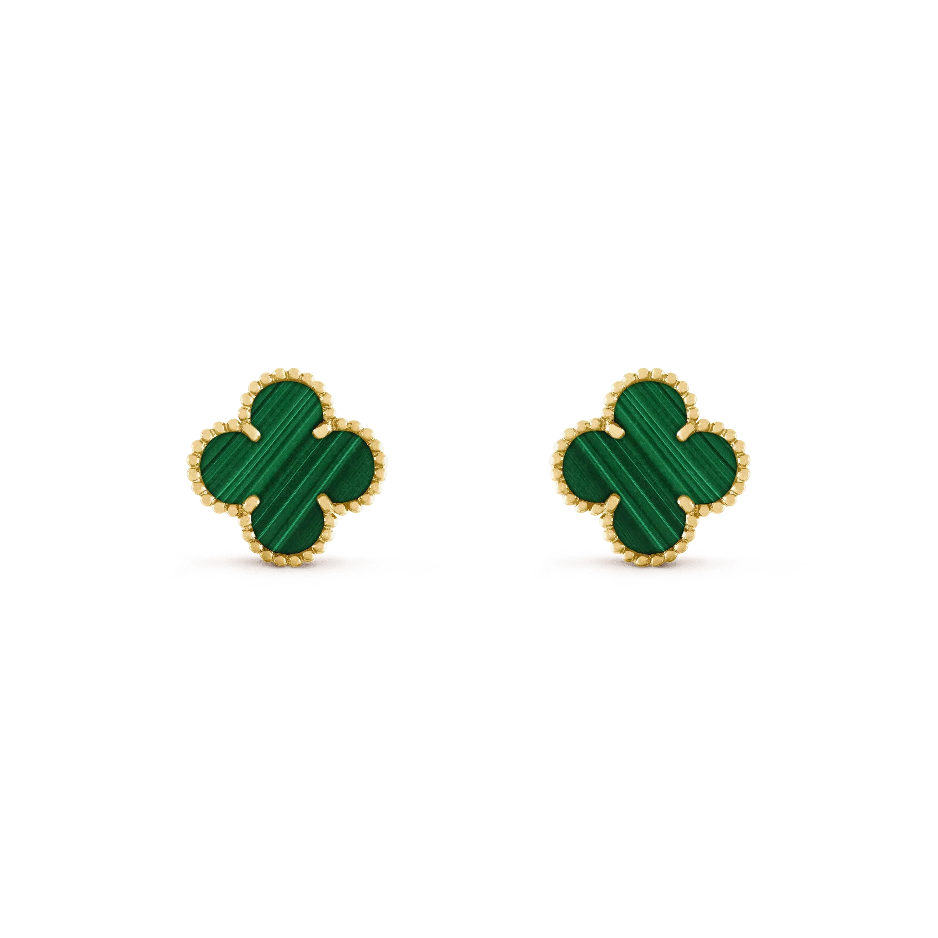 ??Loco?¡¥CLOVER MEDIUM 1 MOTIFS MALACHITE  EARRINGS