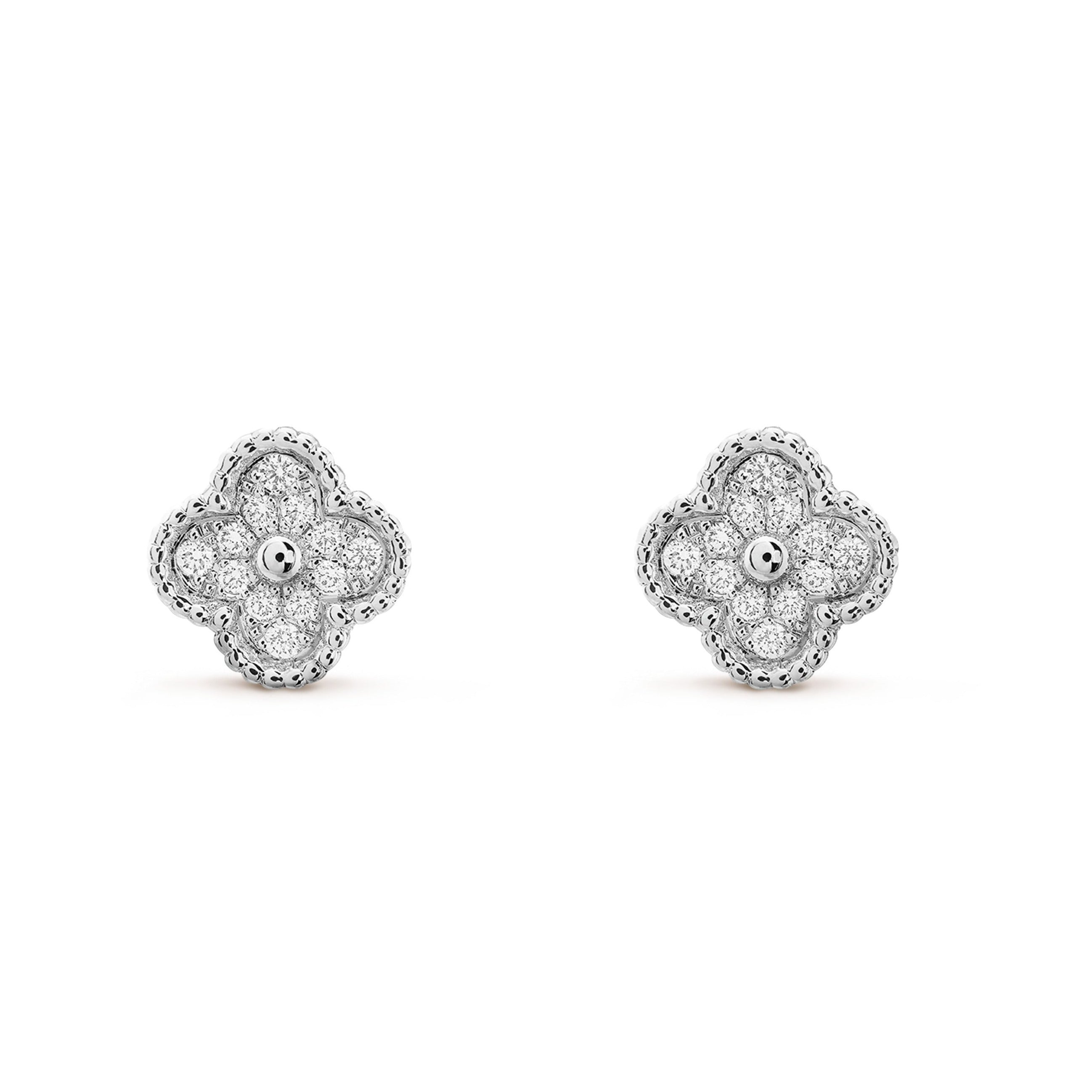 ??Loco?¡¥CLOVER MINI DIAMOND STUD EARRINGS