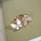 ??Loco?¡¥TWIN BUTTERFLY DIAMOND MOP RING