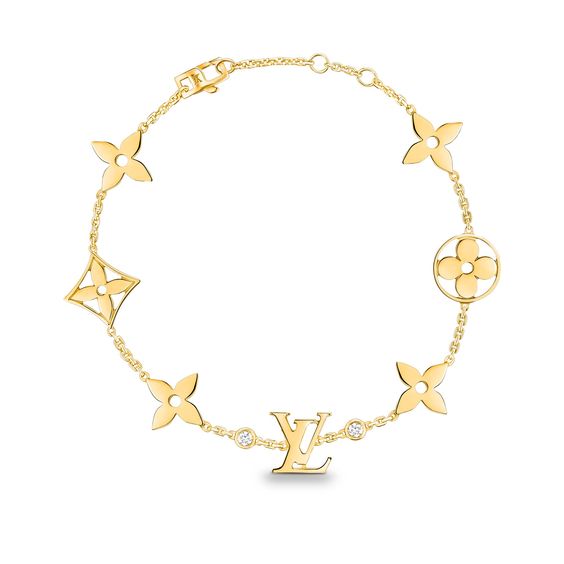 ??Loco?¡¥STAR AND SUN 7 MOTIFS GOLD BRACELET