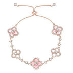 ??Loco?¡¥CLOVER 5 MOTIF PINK BLUE RED WHITE BRACELET