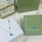 ??Loco?¡¥BUTTERFLY TURQUOISE BUTTERFLY BRACELET SILVER