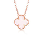 ??Loco?¡¥CLOVER 15MM PINK MOTHER-OF-PEARL SINGLE FLOWER NECKLACE