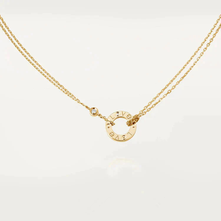 ??Loco?¡¥LOVE NECKLACE 16MM 2 DIAMONDS