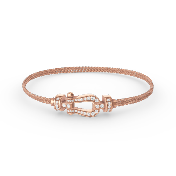 ??Loco?¡¥FORCE SMALL HORSESHOE  DIAMOND CHAIN ROPE BRACELET