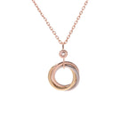 ??Loco?¡¥TRINITY SILVER GOLD PINK GOLD NECKLACE