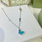 ??Loco?¡¥BUTTERFLY TURQUOISE BUTTERFLY BRACELET SILVER