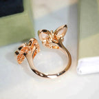 ??Loco?¡¥TWIN BUTTERFLY DIAMOND MOP RING
