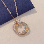 ??Loco?¡¥TRINITY NECKLACE GOLD  DIAMONDS