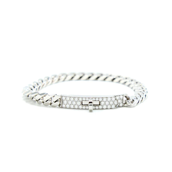 ??Loco?¡¥KELLY CHAIN SILVER DIAMOND BRACELET