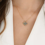 ??Loco?¡¥CLOVER 15MM  GRAY MOTHER OF PEARL NECKLACE