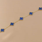 [Loco]New CLOVER 5 MOTIF BLUE AGATE BRACELET COLLECTION
