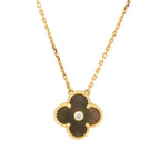 ??Loco?¡¥CLOVER 15MM DIAMOND AND MOTHER-OF-GREY NECKLACE