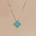 ??Loco?¡¥CLOVER 15MM DIAMOND SVRES PORCELAIN  NECKLACE SILVER