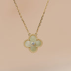 ??Loco?¡¥CLOVER 15MM DIAMOND GOLD MOTHER OF PEARL NECKLACE