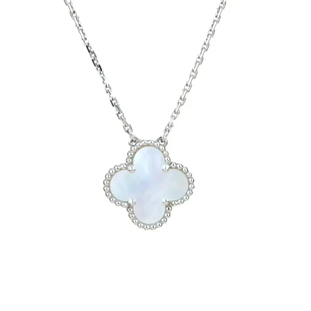 ??Loco?¡¥CLOVER  15MM WHITE MOTHER-OF-PEARL SILVER