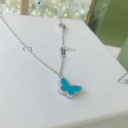 ??Loco?¡¥BUTTERFLY TURQUOISE BUTTERFLY BRACELET SILVER