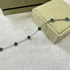 [??Loco?¡¥]CLOVER 6 MOTIF MALACHITE BRACELET