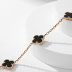 ??Loco?¡¥CLOVER 10 MOTIFS ONYX NECKLACE