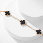 ??Loco?¡¥CLOVER 10 MOTIFS ONYX NECKLACE
