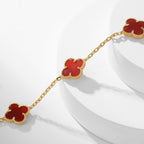 ??Loco?¡¥CLOVER 10 MOTIFS CARNELIAN NECKLACE