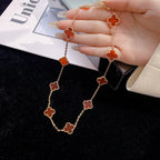 ??Loco?¡¥CLOVER 10 MOTIFS CARNELIAN NECKLACE