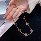 ??Loco?¡¥CLOVER 10 MOTIFS CARNELIAN NECKLACE