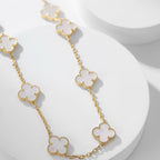 ??Loco?¡¥CLOVER 10 MOTIFS WHITE MOTHER OF PEARL NECKLACE