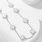 ??Loco?¡¥CLOVER 10 MOTIFS WHITE MOTHER OF PEARL NECKLACE