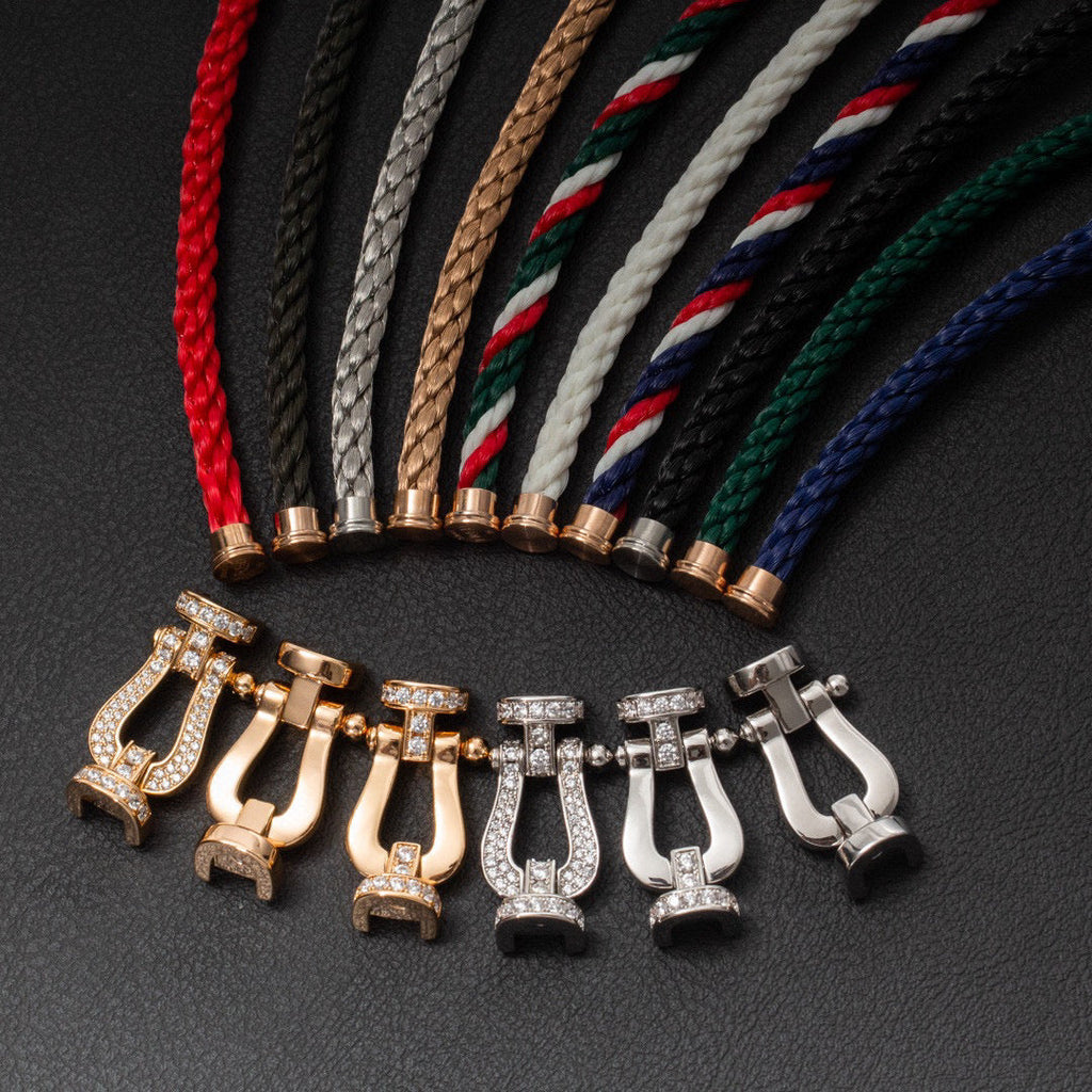 ??Loco?¡¥FORCE LARGE HORSESHOE HALF DIAMOND BRACELET SILVER