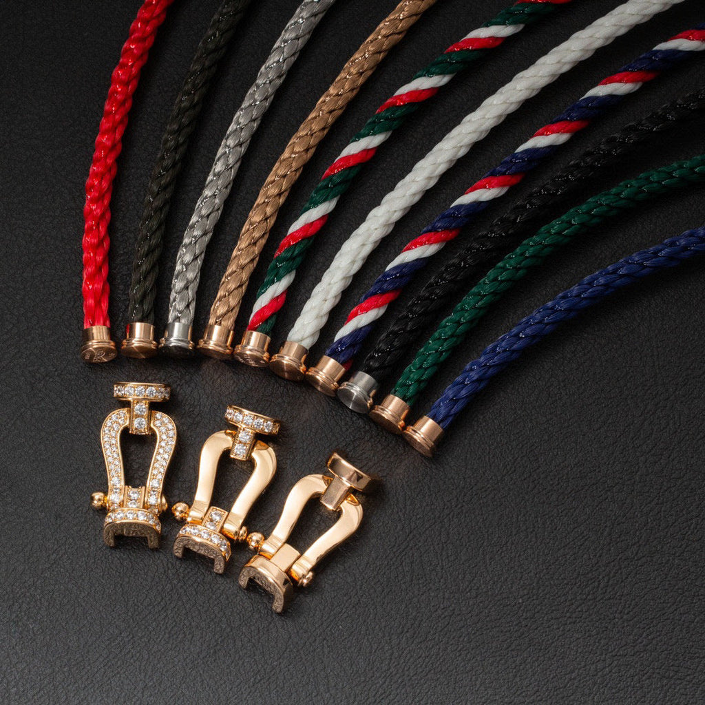 ??Loco?¡¥FORCE LARGE HORSESHOE FULL DIAMOND BRACELET ROSE GOLD