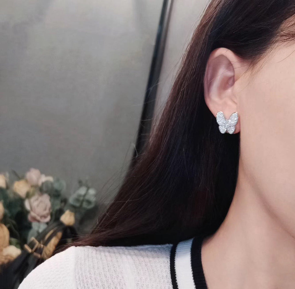 ??Loco?¡¥BUTTERFLY ALL DIAMOND EARRINGS