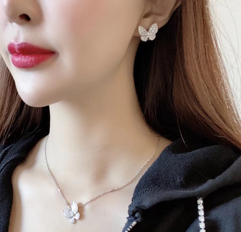 ??Loco?¡¥BUTTERFLY ALL DIAMOND EARRINGS