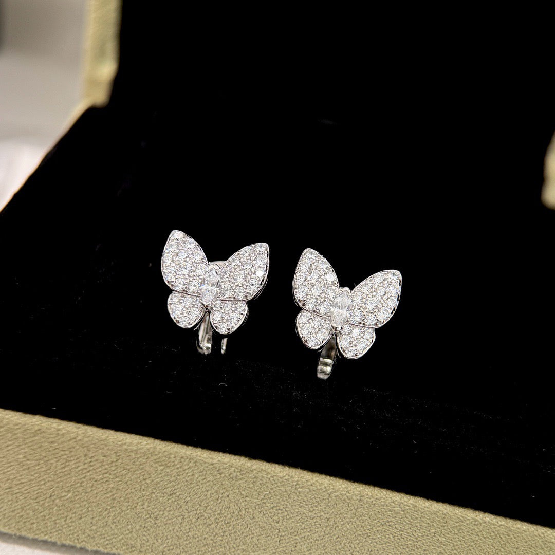 ??Loco?¡¥BUTTERFLY ALL DIAMOND EARRINGS