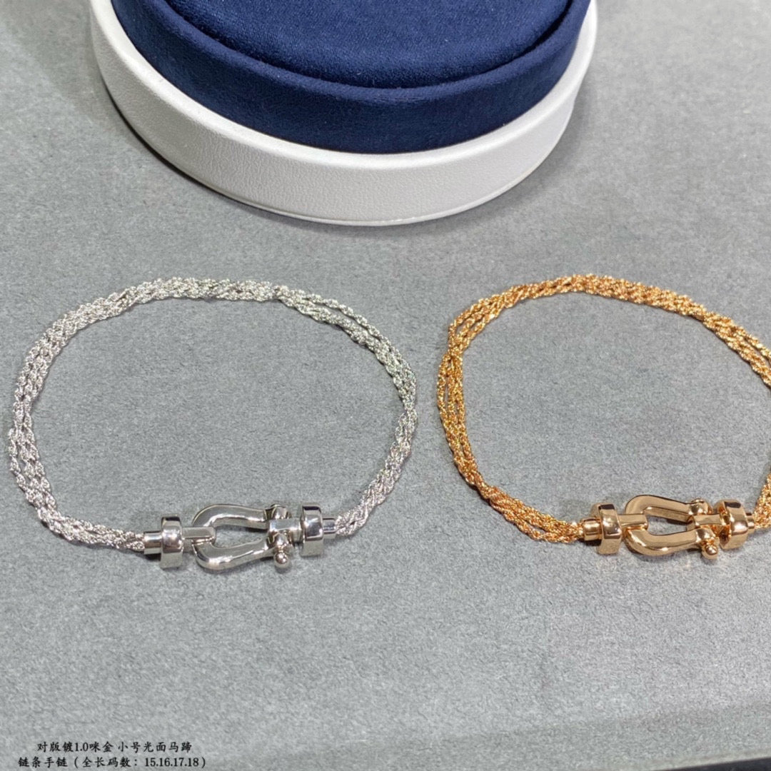 ??Loco?¡¥FORCE SMALL HORSESHOE  DIAMOND CHAIN ROPE BRACELET