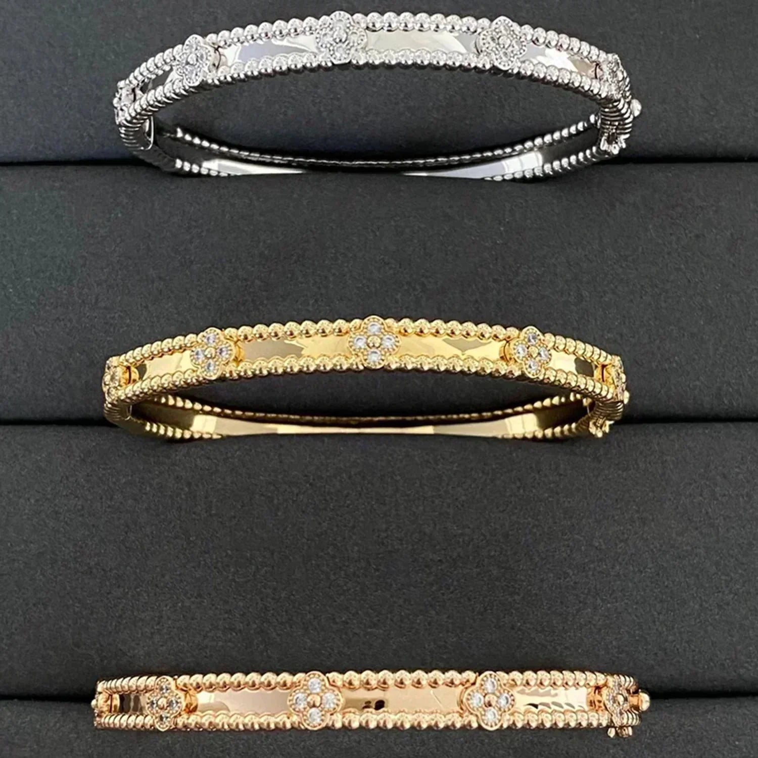 ??Loco?¡¥CLOVER BRACELET 4MM DIAMONDS