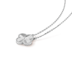 ??Loco?¡¥CLOVER 15MM LASER NECKLACE SILVER