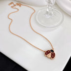 ??Loco?¡¥LUCKY  CARNELIANS LADYBUG NECKLACE
