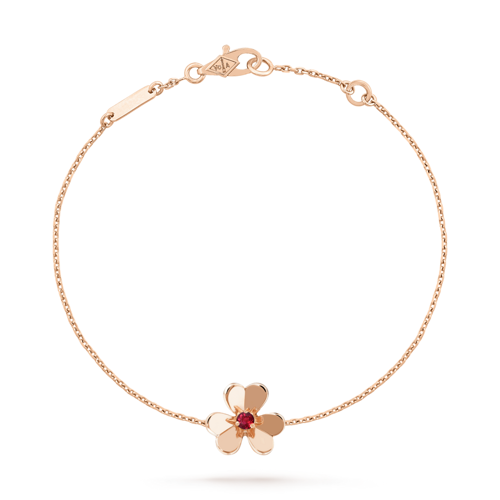 ??Loco?¡¥FRIVOLE GOLD FLOWER PINK MALACHITE BRACELET