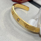 ??Loco?¡¥LOVE BRACELET 6.1MM 1 DIAMOND OPEN CUFF