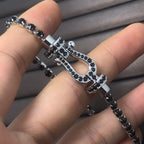 ??Loco?¡¥FORCE  LARGE HORSESHOE FULL DIAMOND TENNIS BRACELET