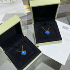 ??Loco?¡¥CLOVER 15MM DIAMOND AND BLUE AGATE NECKLACE