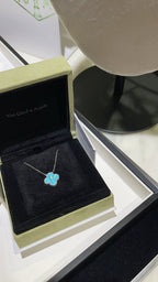 ??Loco?¡¥CLOVER 15MM DIAMOND SVRES PORCELAIN  NECKLACE SILVER